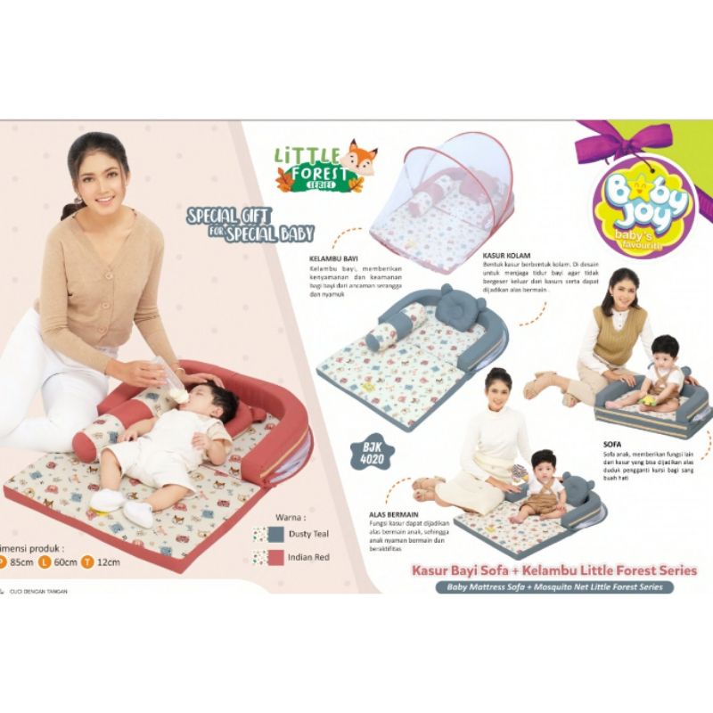 Baby Joy Kasur Bayi Lipat + Kelambu Little Forest Series - ALD