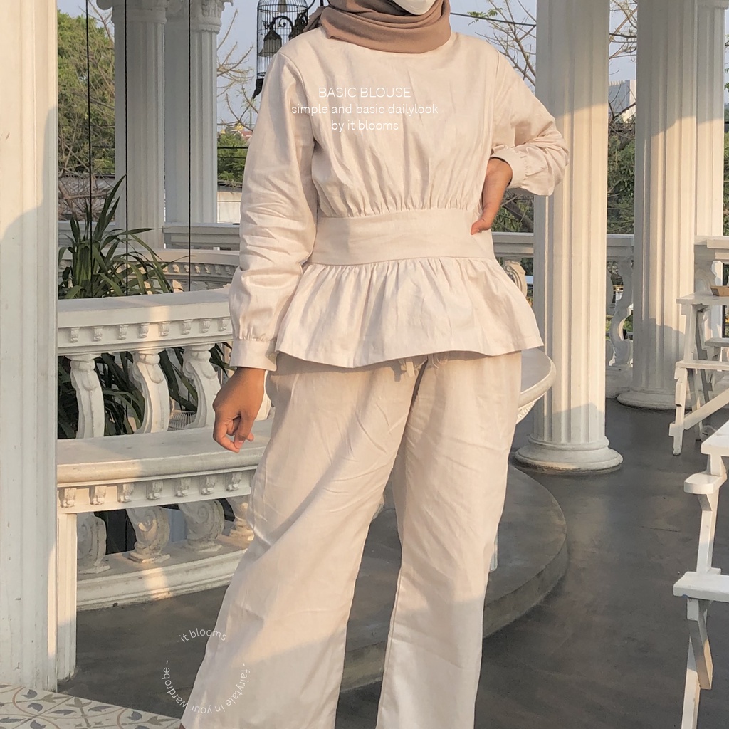 Crape Blouse - Korean Linen Blouse - Korean Blouse - Linen Blouse