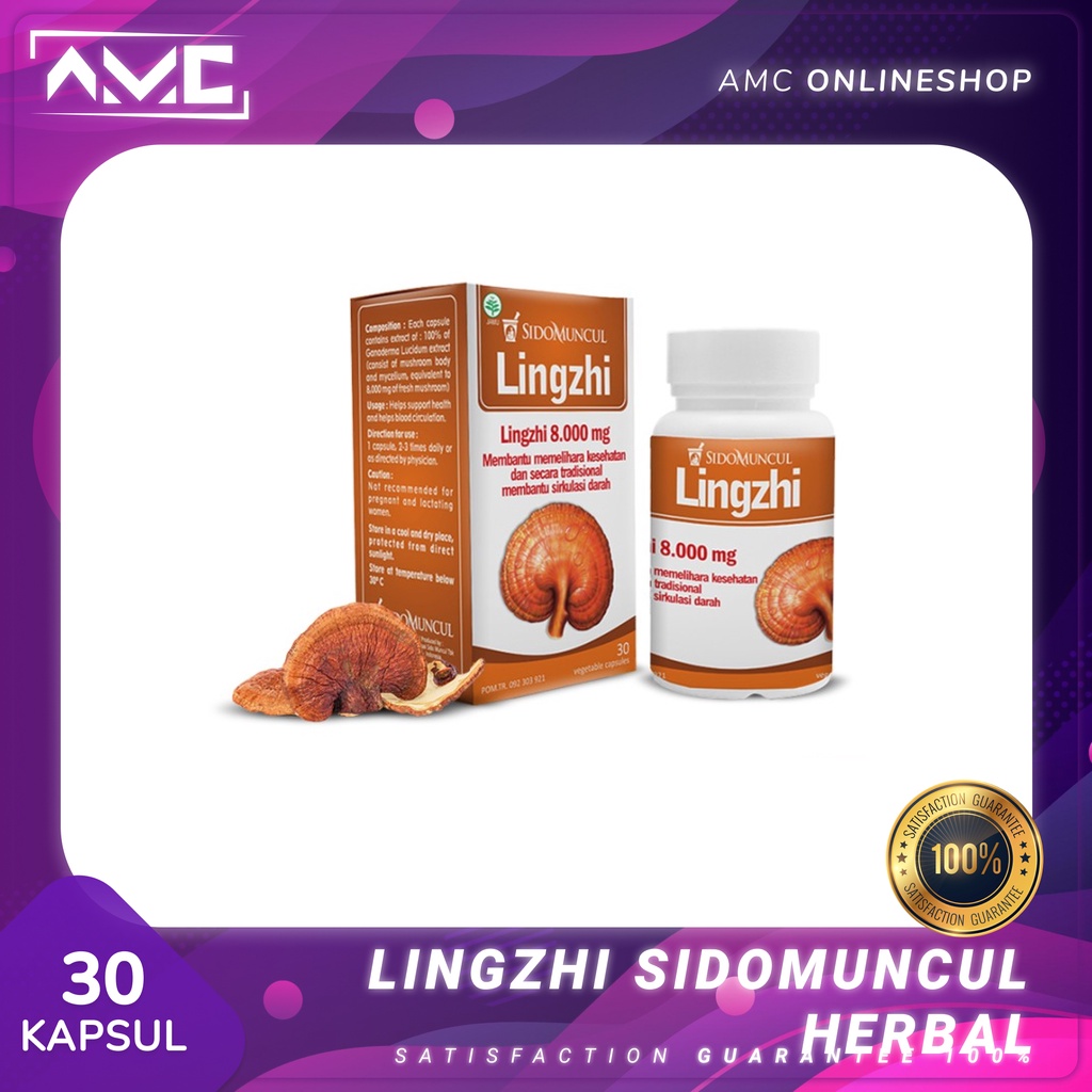 Jual Lingzhi Sidomuncul Herbal 30 Kapsul Menghambat sel tumor kanker