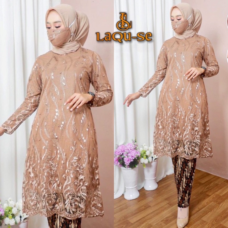 Atasan Kebaya Tunik Brukat Modern Kekinian Bahan Berkualitas Premium By Laquse_kebaya2