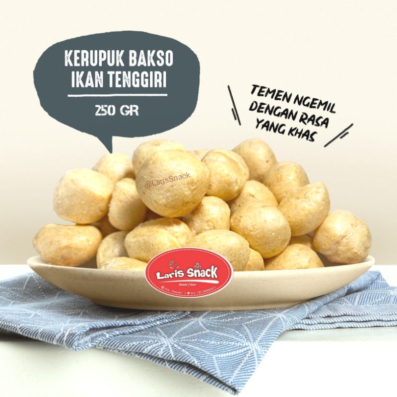 

Kerupuk Bakso Ikan Tenggiri Gurih Renyah Snack Kiloan Curah 250gr