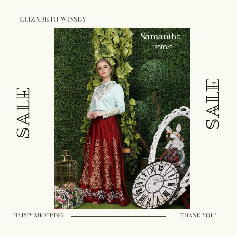 SALE SAMANTHA BY ELIZABETH WINSBY STELAN ROK FASHION STELAN MUSLIM STELAN KEKINIAN