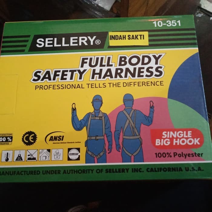 ORI SELLERY Safety Full Body Harness Single Big Hook - Sabuk Pengaman