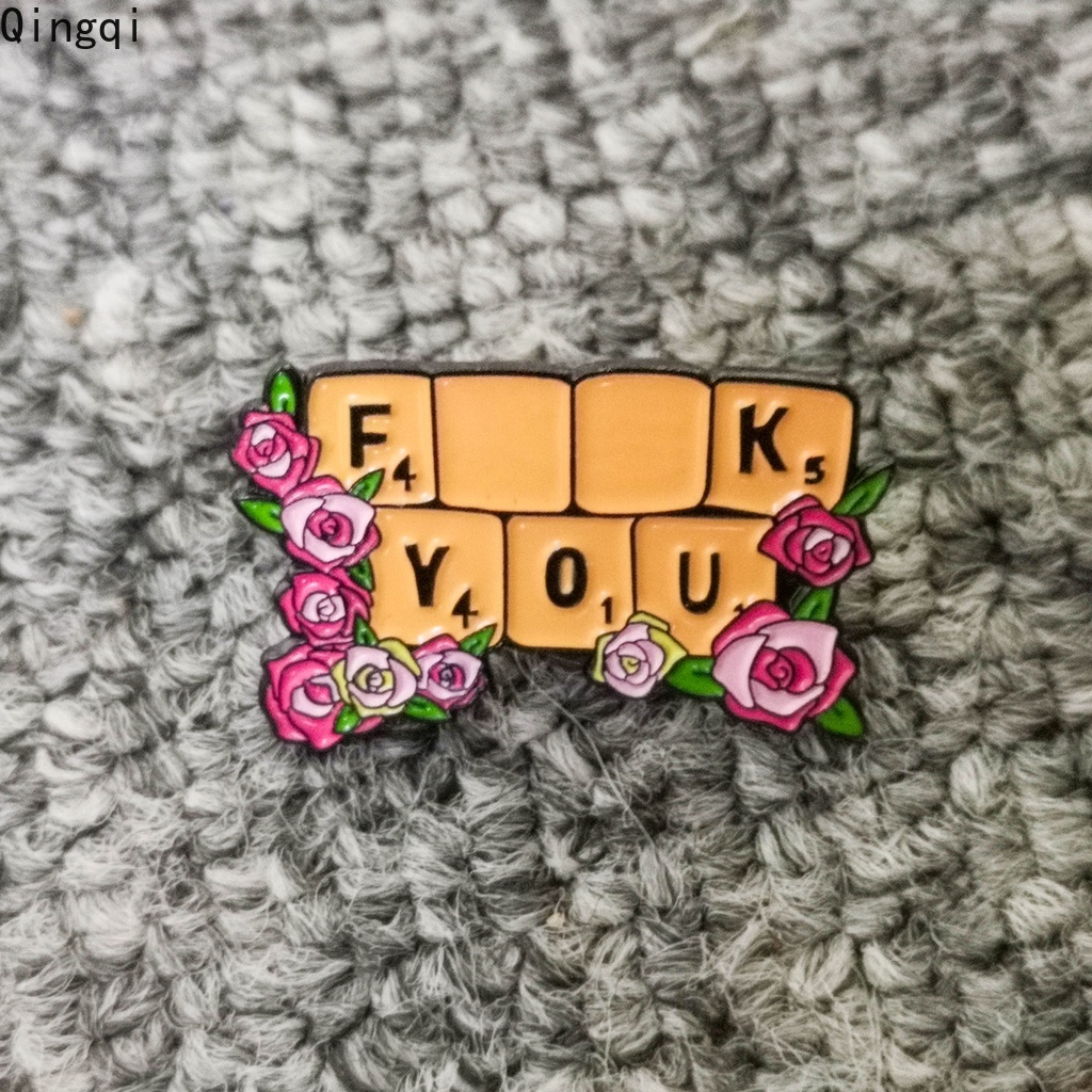 Bros Pin Enamel Bentuk Bunga Mawar Keyboard Untuk Hadiah