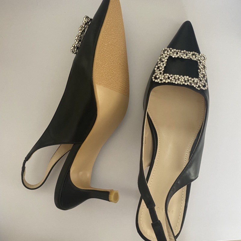 Sappun Tiare Cubic Slingback High Heels Sandal Korea Sandal Pesta Highheels Korea