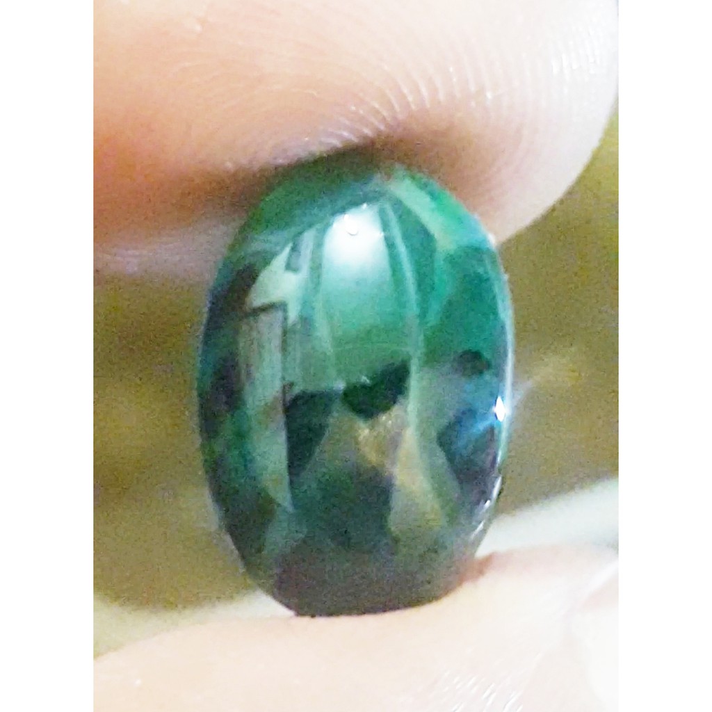 BACAN DOKO batu akik natural bacan kura doko gulau kristal size 16mm