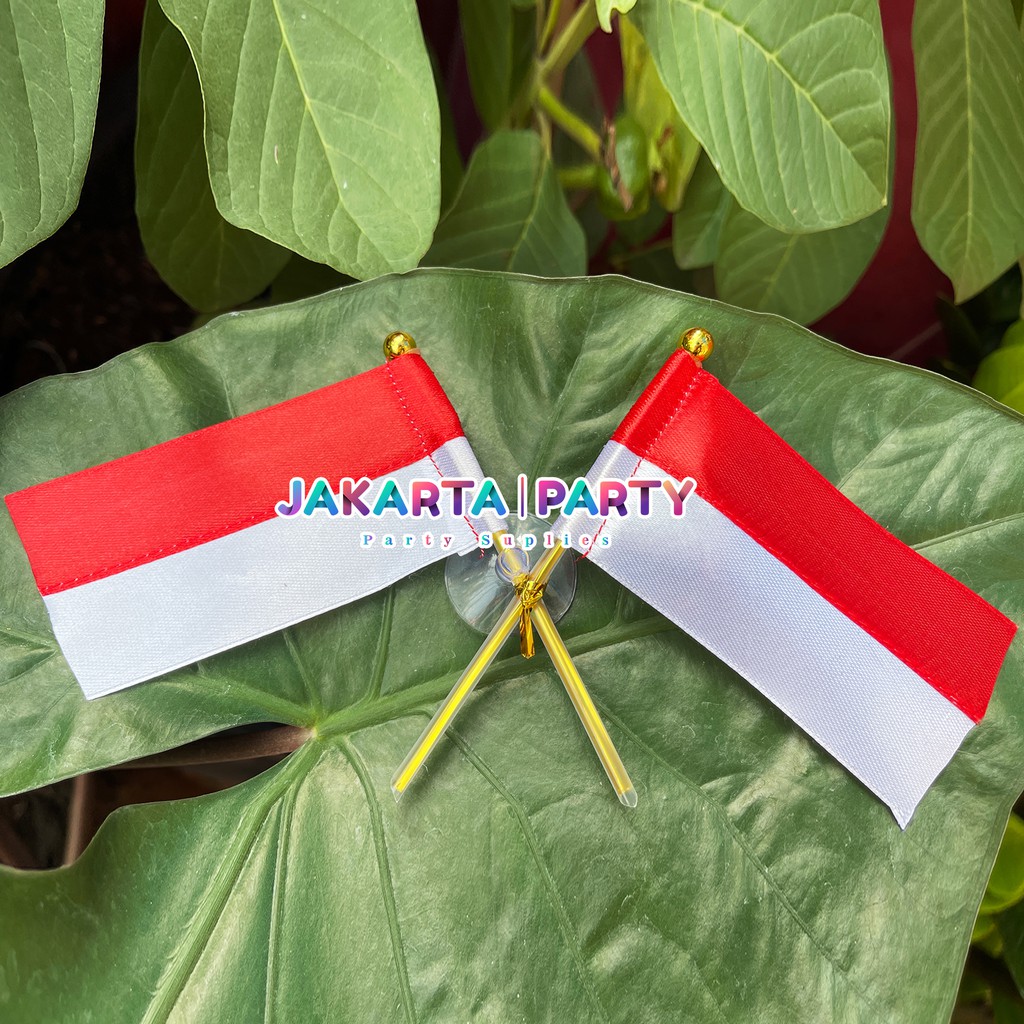 Bendera Merah Putih Tempel / Bendera Tempel Kaca / Aksesoris HUT RI / Hiasan 17 Agustus / HUT RI