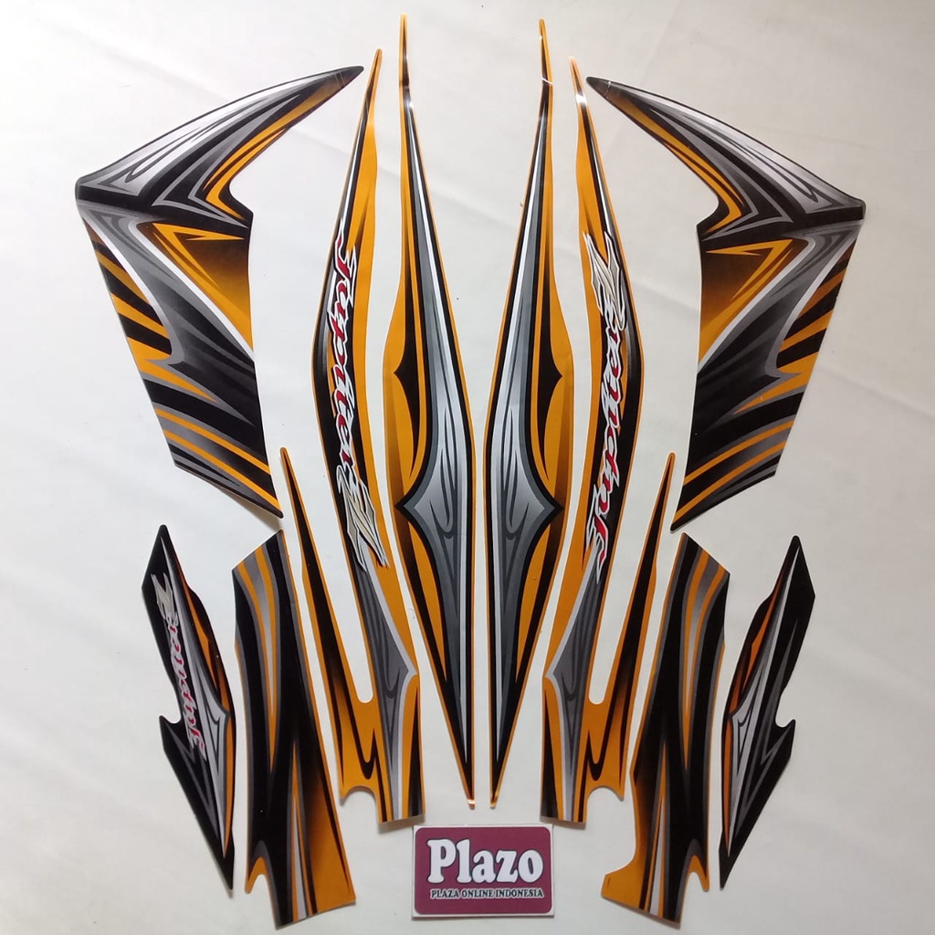 striping motor sticker lis body yamaha jupiter z 2011 gold