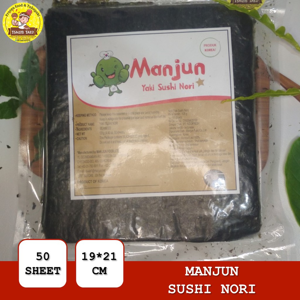 

PROMO MANJUN YAKI SUSHI NORI SEAWEED - SNACK RUMPUT LAUT 125GR ISI 50 LEMBAR