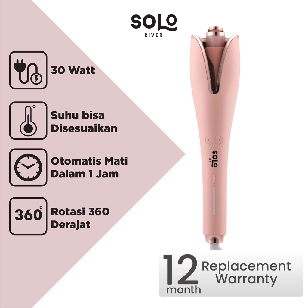 SOLO RIVER Newstyle Catokan Rambut Otomatis Pengeriting Rambut Curly Pengeriting Hair Curler 30 Watt