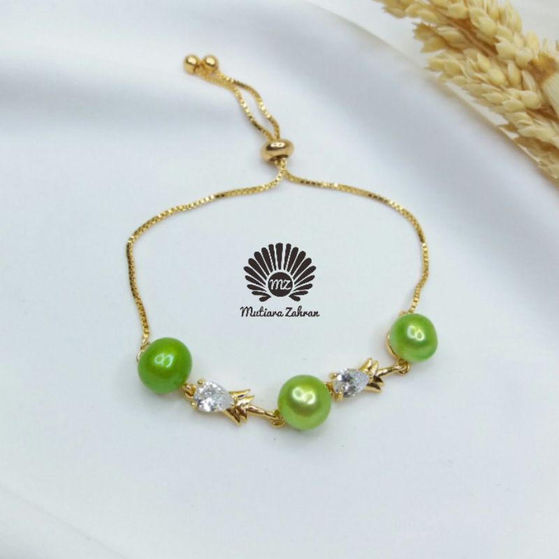 Gelang Mutiara Air Tawar // Mutiara Lombok// Gelang Mutiara Kode C9