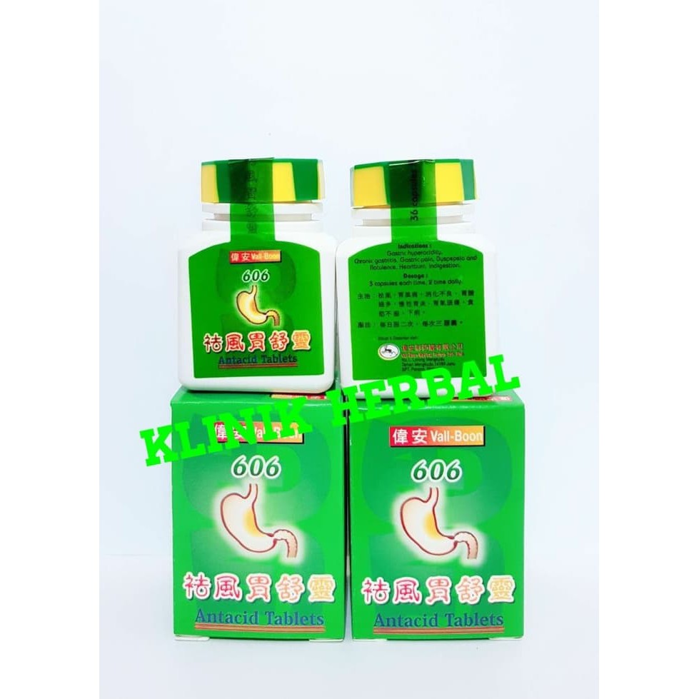 Obat China Cina  Vall-Boon 606 Antacid Tablets - Obat Maag Herbal  Ampuh &amp; Legal