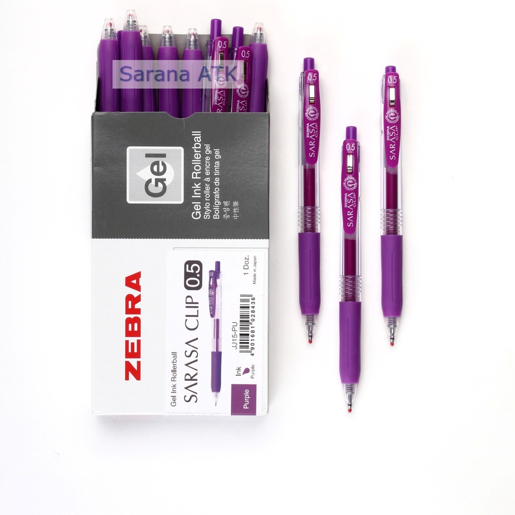 

Zebra Sarasa Clip - JAPAN 0.5 Gel Ink Rollerball - Pulpen Gel Purple [1 Pcs]
