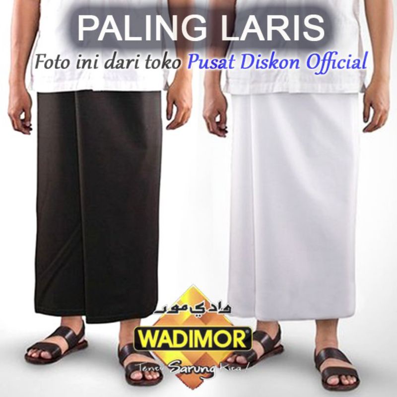 Sarung Solat Pria Wadimor Model Polos Warna Hitam Putih Katun Tenun Adem Lembut Premium Distro Sarung Laki Laki Pria Cowo Shalat Solat Salat All size M L XL