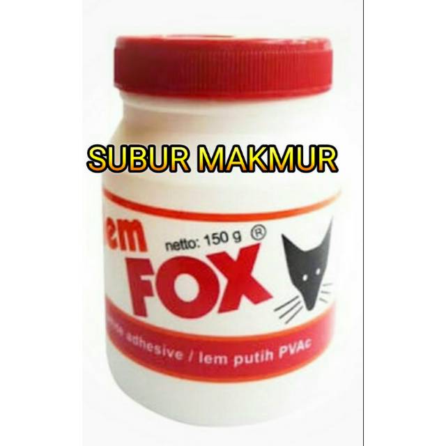 

LEM FOX PUTIH 150 GRAM / LEM FOX PUTIH PVAC 150 GRAM / Lem Kertas Putih merk Fox botol 150 gram TERMURAH SEINDONESIA