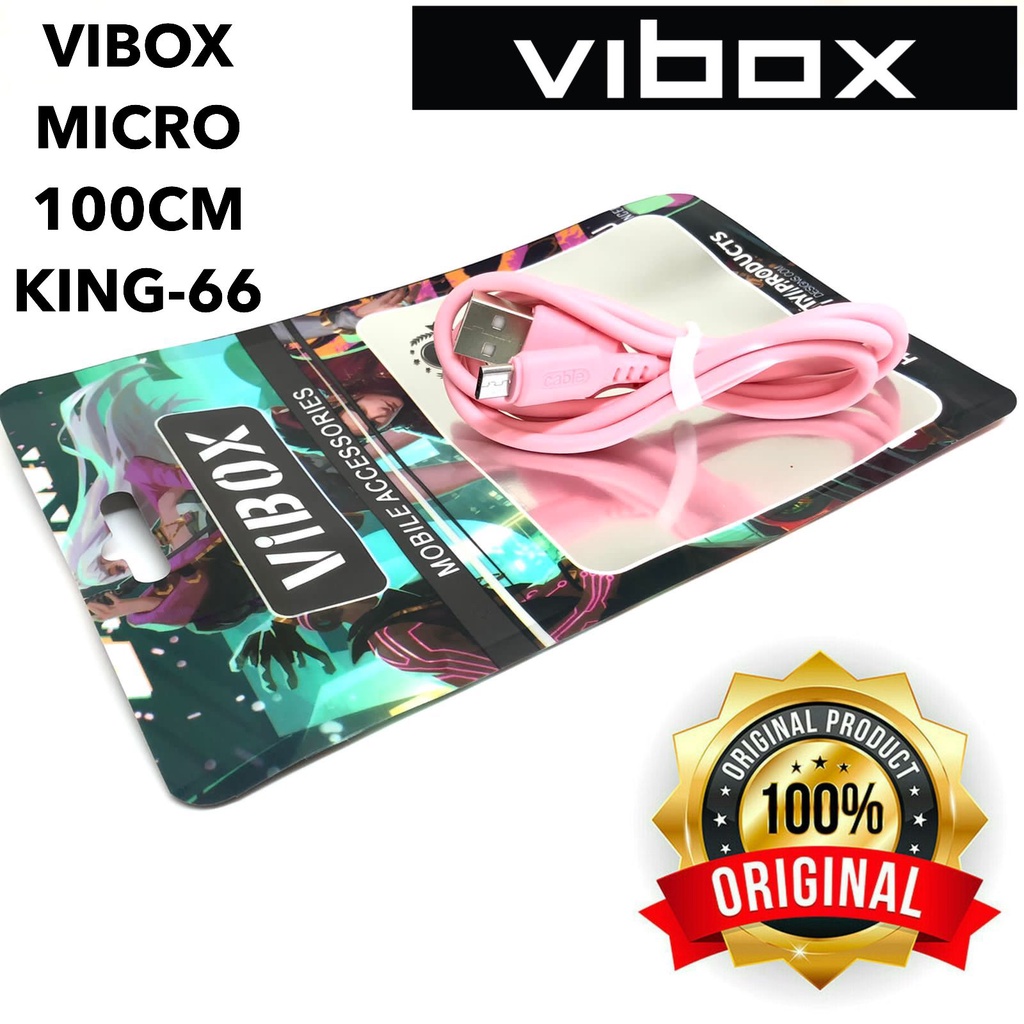 MINIGO Kabel Data Vibox Micro 100Cm King-66 type c iphone fast 3A Macaron High Quality