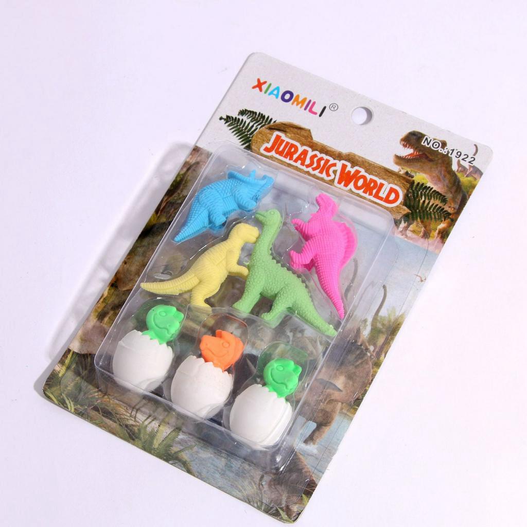 Penghapus Pensil Bentuk Dinosaurus Lucu isi 7pcs HL ERASER-DINO 68