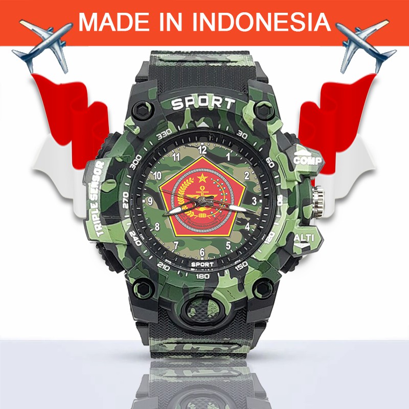 {Istimewa} Jam Tangan TNI (Tentara Nasional Indonesia) - Hitam Army Water Resistant