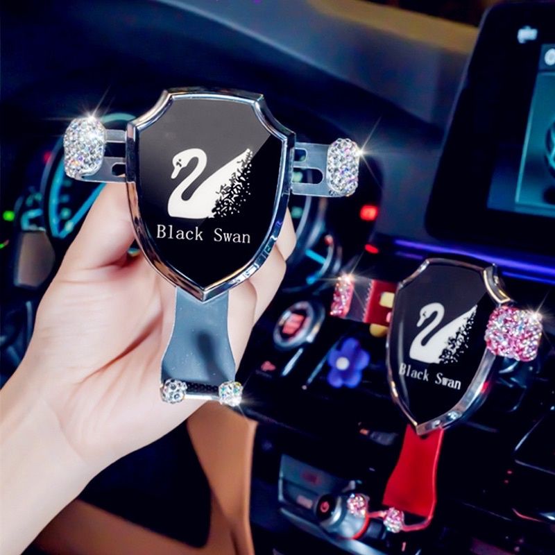 0hp holder mobil angsa blink Phone holder ace mobil bling bling hp holder mobil Dudukan Ponsel Universal Hias Kristal Bling Adjustable Untuk Ventilasi Ac Mobil