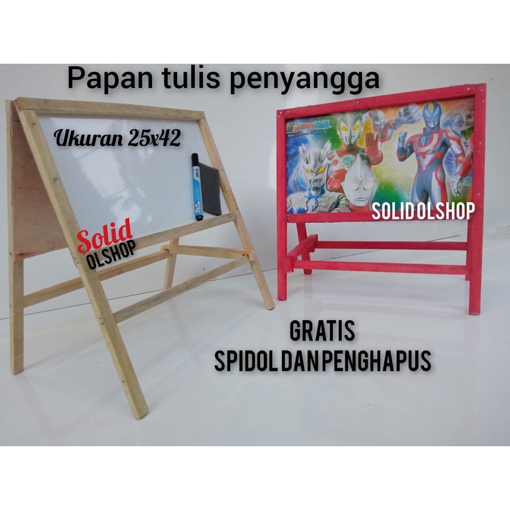 

Promo papan tulis berdiri penyangga kayu white board anak murah