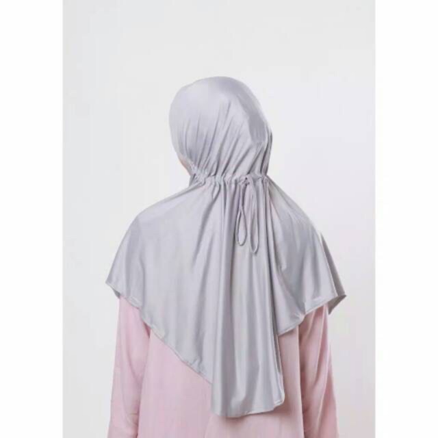 KERUDUNG SERUT L TALI IKAT BELAKANG JERSY PREMIUM/BERGO SPORT/JILBAB OLAH RAGA