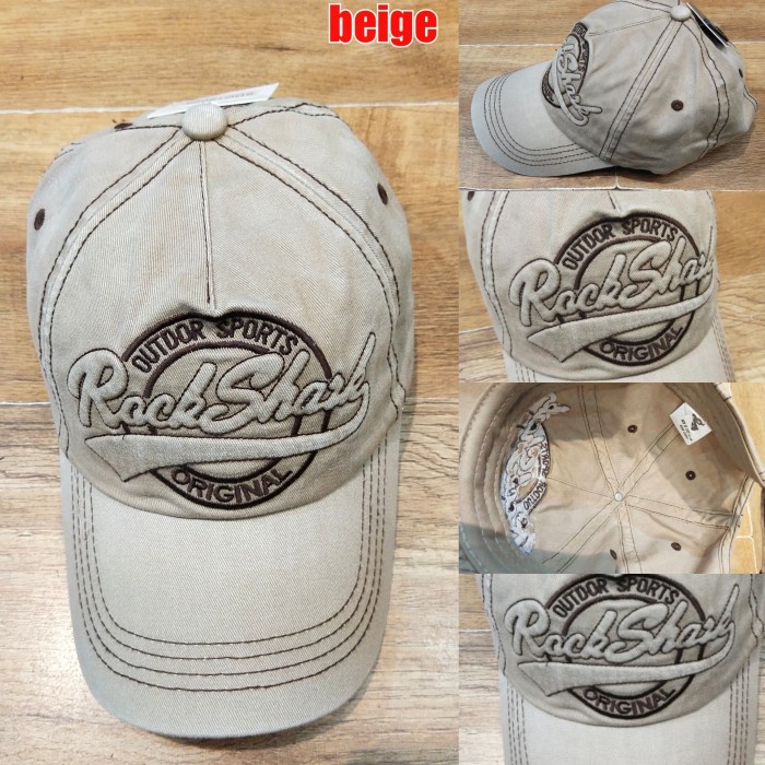 Topi Pria Topi Rackshark logo import premium quality/ topi pria wanita bagus(Y7U0) Topi Baseball Ori