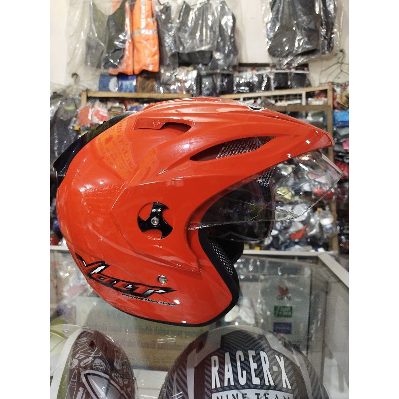 Helm vog volt red double visor