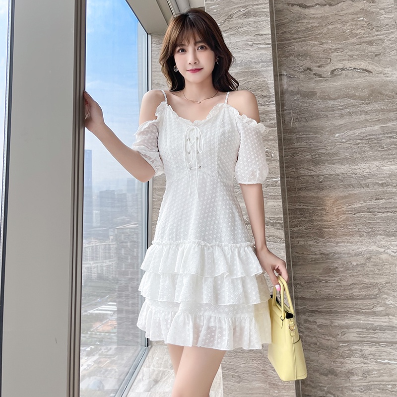 【Rozen】Korean Off Shoulder Ruffle Dress 2199 [S-XL]