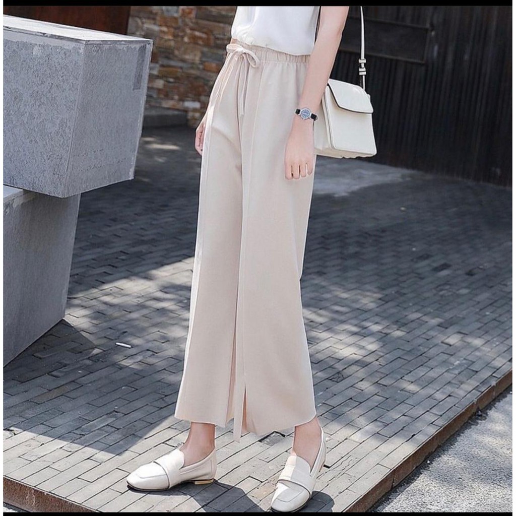 Ivy Pant Pusatgrosir_solo/ Celana Kulot Mosscrepe Polos Premium Termurah Hits Selebgram Kekinian