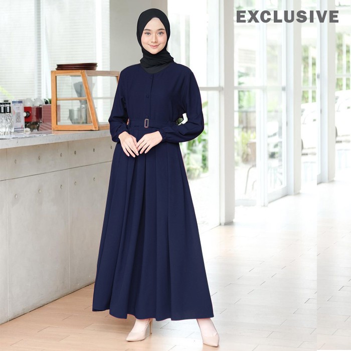 Gamis Polos Dress Original Shakila Premium