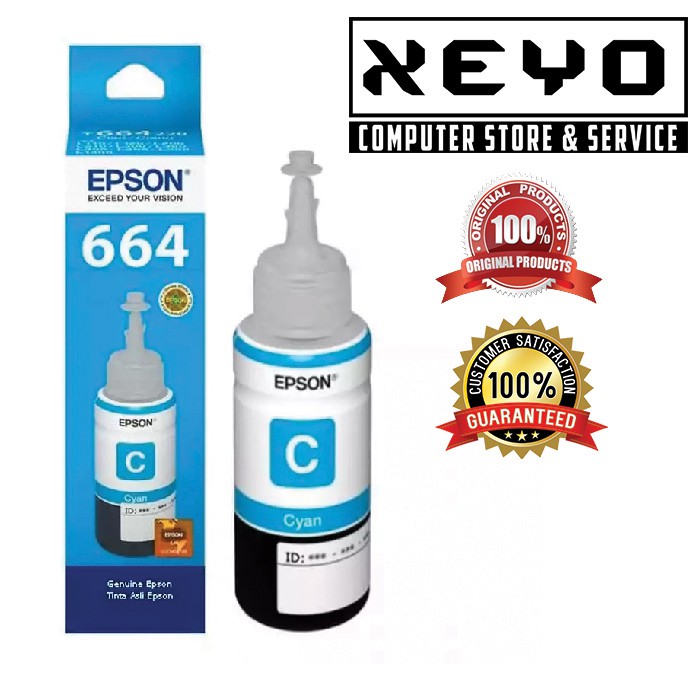 Epson T6642 Tinta Botol Epson L Series - Cyan Original