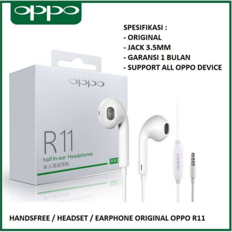 Headset Earphone OPPO ORIGINAL 100% A91 A92 A52 A53 A33 Oppo ORI Headset-0