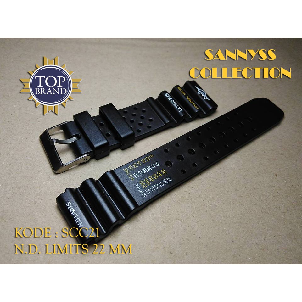 STRAP TALI JAM N.D LIMITS DIVER CASIO - CITIZEN - SEIKO 22 MM
