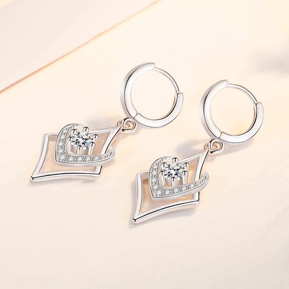 Anting Perak 925 Wanita Cinta Anting-Anting Fashion Perhiasan/Subang Telinga anting perempuan