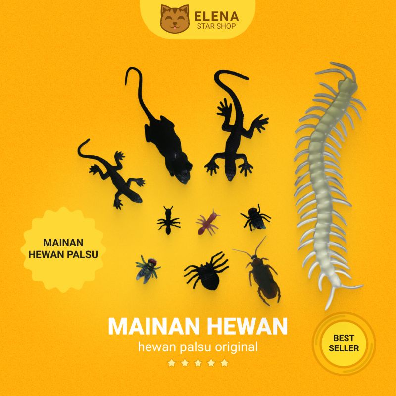Mainan Hewan Palsu/prank Kecoa, Lalat, Semut, Cicak dll
