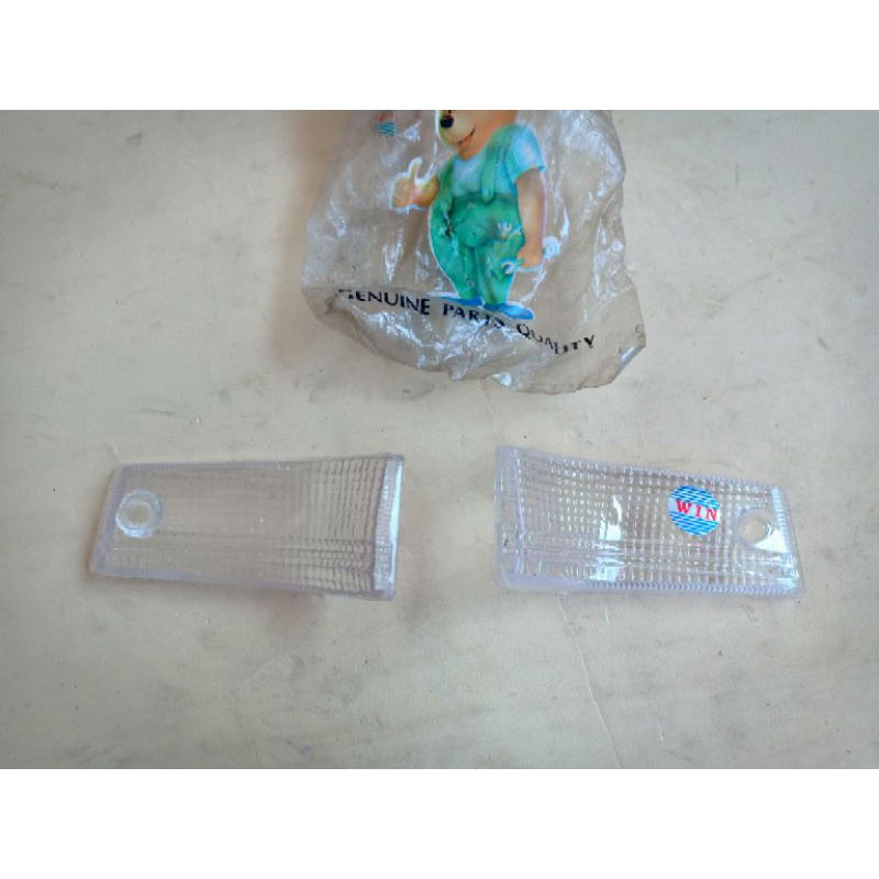 kaca mika sen reting reteng depan RC100 bravo jet colet 1set putih