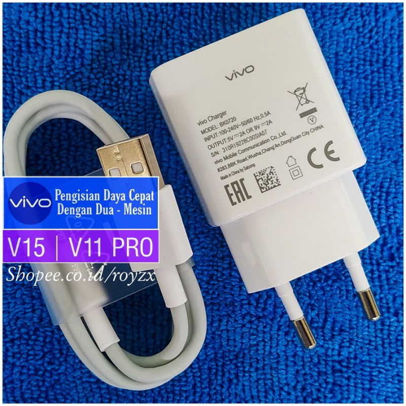 Charger Cas Original Vivo Y17 V11 Pro V15 Fast Charging Bekas Bawaan Hp