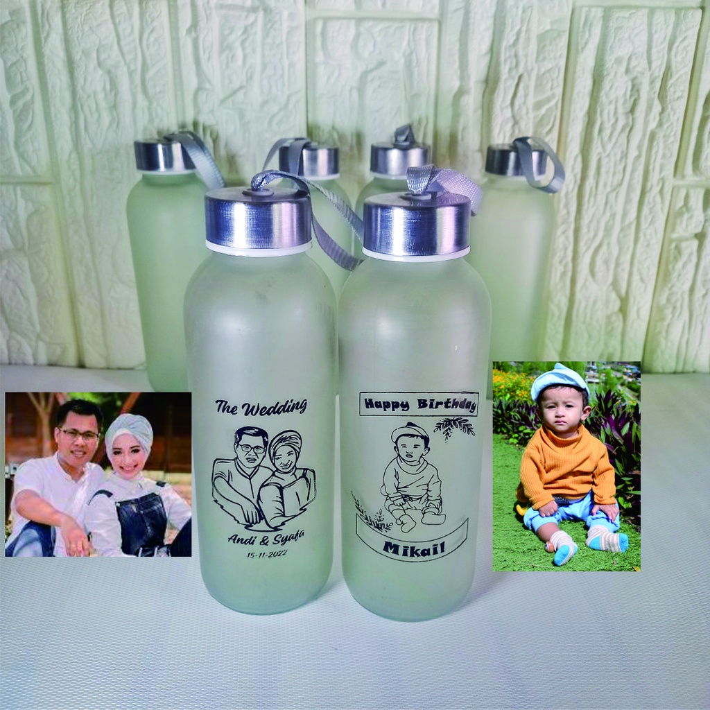 BOTOL KACA DOFF, BOTOL SABLON, BOTOL SOUVENIR, TUMBLER KACA DOFF, TUMBLER SABLON, TUMBLER SOUVENIR