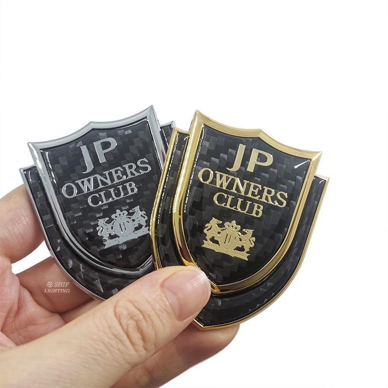 1pc Stiker Emblem Logo JP JUNCTION PRODUCE Owners Club Bahan Metal Carbon Fiber Untuk Mobil