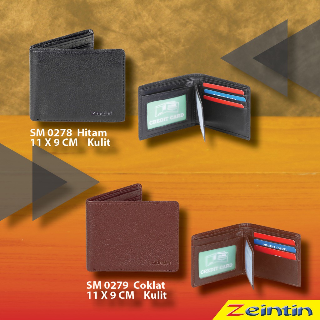 Zeintin - Fashion Dompet Pria Bahan Kulit SM 0278/SM 0279 Bahan Kulit Asli/ Original Leather-1