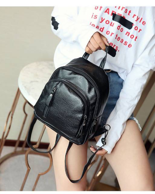 Tas SlingBag Ransel Tote Tas Multifungsi Tas kulit Hitam Kado Bag Murah Backpack kecil