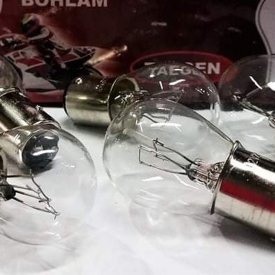 BOHLAM DEPAN STD (TAEGEN) GRAND 12V 25 WATT &amp;  BOHLAM STOP STD(TAEGEN) 12V 21/6 WATT BEBEK DAN METIK