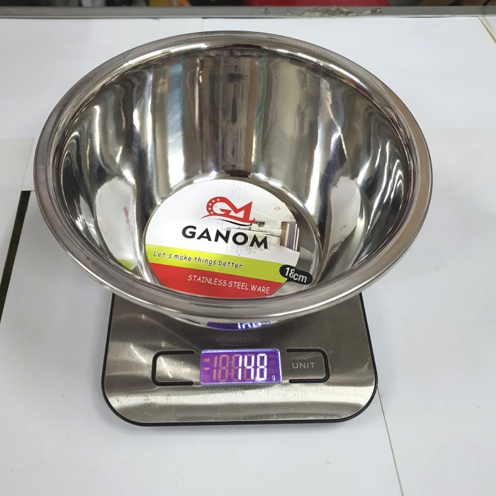 Baskom Ganom Stainless Steel 18cm Mangkok Korea Bowl ware Cake