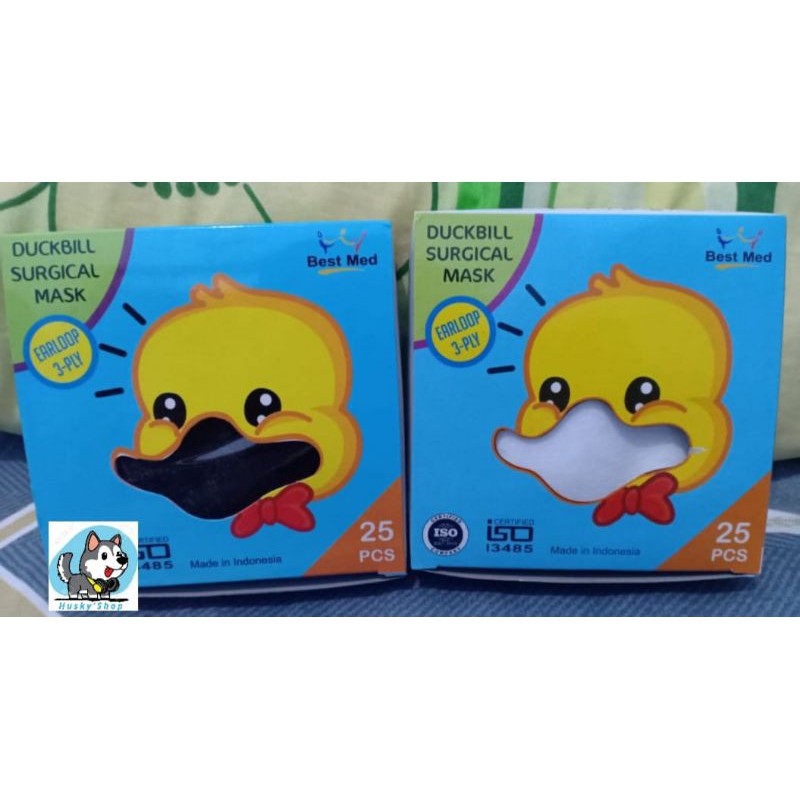 Masker Duckbill Bestmed Surgical Mask /Earloop 3ply/Bisa untuk Anak & Dewasa