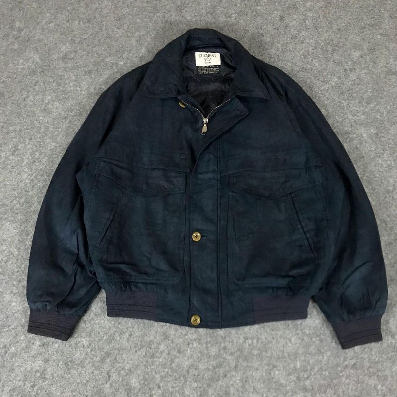 FLIGHT JACKET ELEMENT SUEDE BLUE