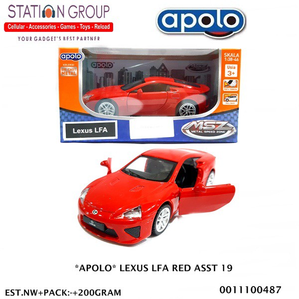 APOLO LEXUS LFA RED ASST 1:38 19