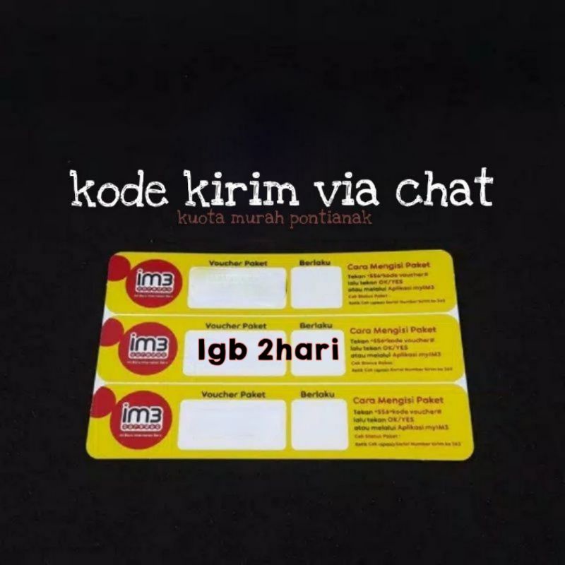 [ kode kirim via chat ] VOUCHER INDOSAT 1GB 2HARI Vocer Isat 1 gb 2 hari Im3 M3