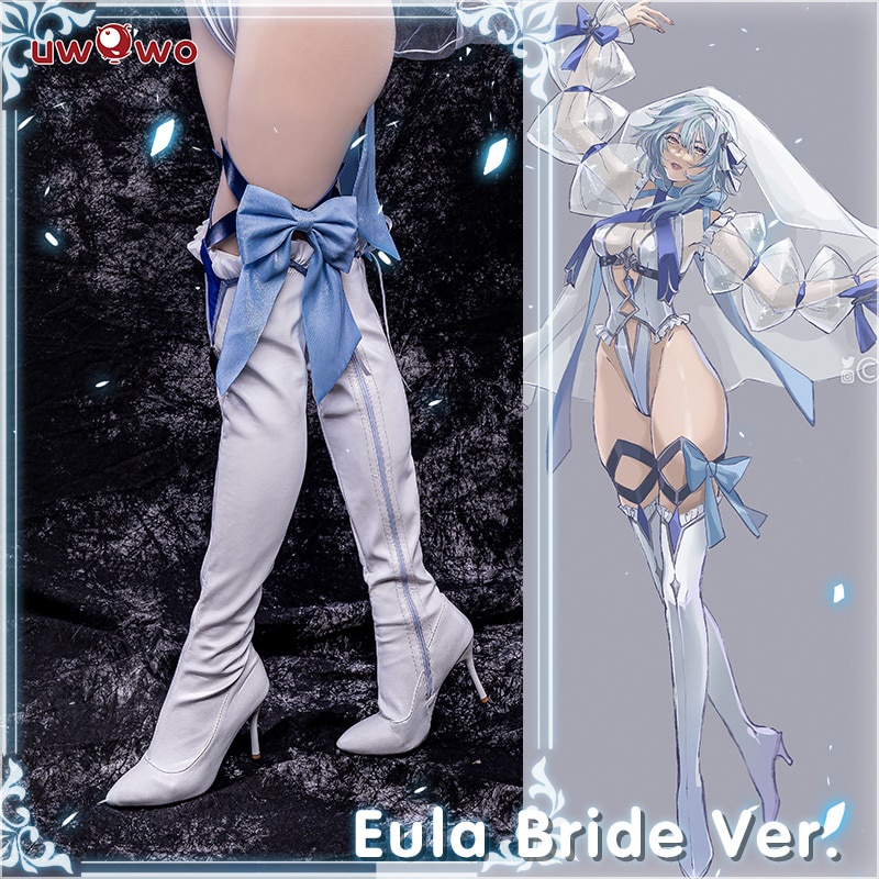 PREORDER Eula Cosplay Shoes UWOWO X Ailish: Genshin Impact Fanart Bride Ver. Eula Cosplay Shoes