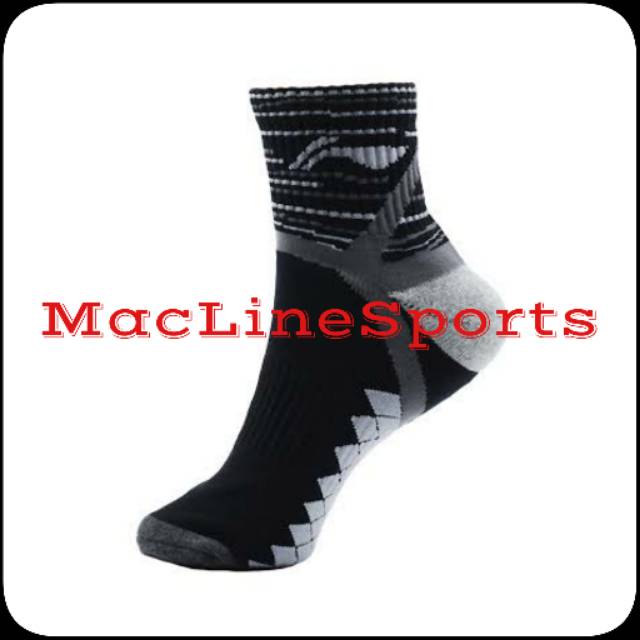 LINING SOCKS AWSM299 1 BLACK ORIGINAL LI NING KAOS  KAKI  