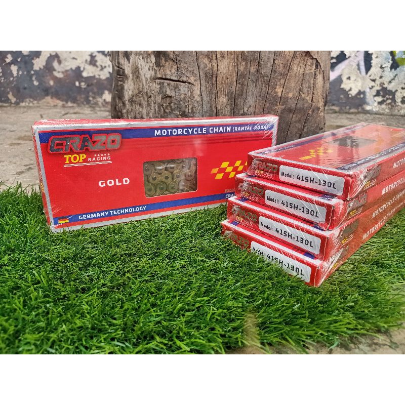 RANTAI CZR MODEL SSS 415H 130L GOLD RANTAI MOTOR HEREX DRAG RACING ROAD RACE RANTAI BALAP MODEL SSS 